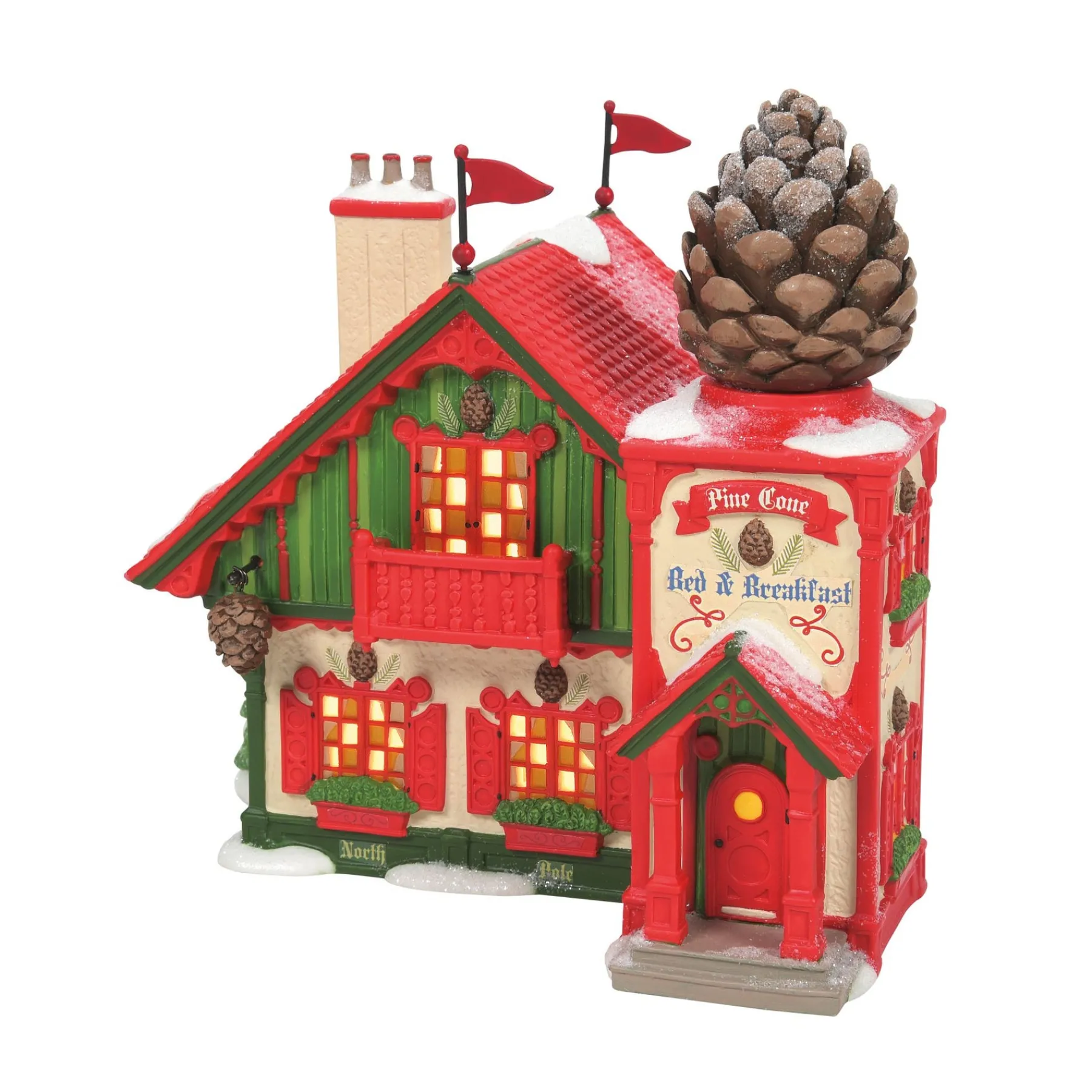 Department 56 North Pole Series>Pine Cone Bed & Breakfast